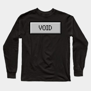 VOID Windows Button - Aesthetic Vaporwave Long Sleeve T-Shirt